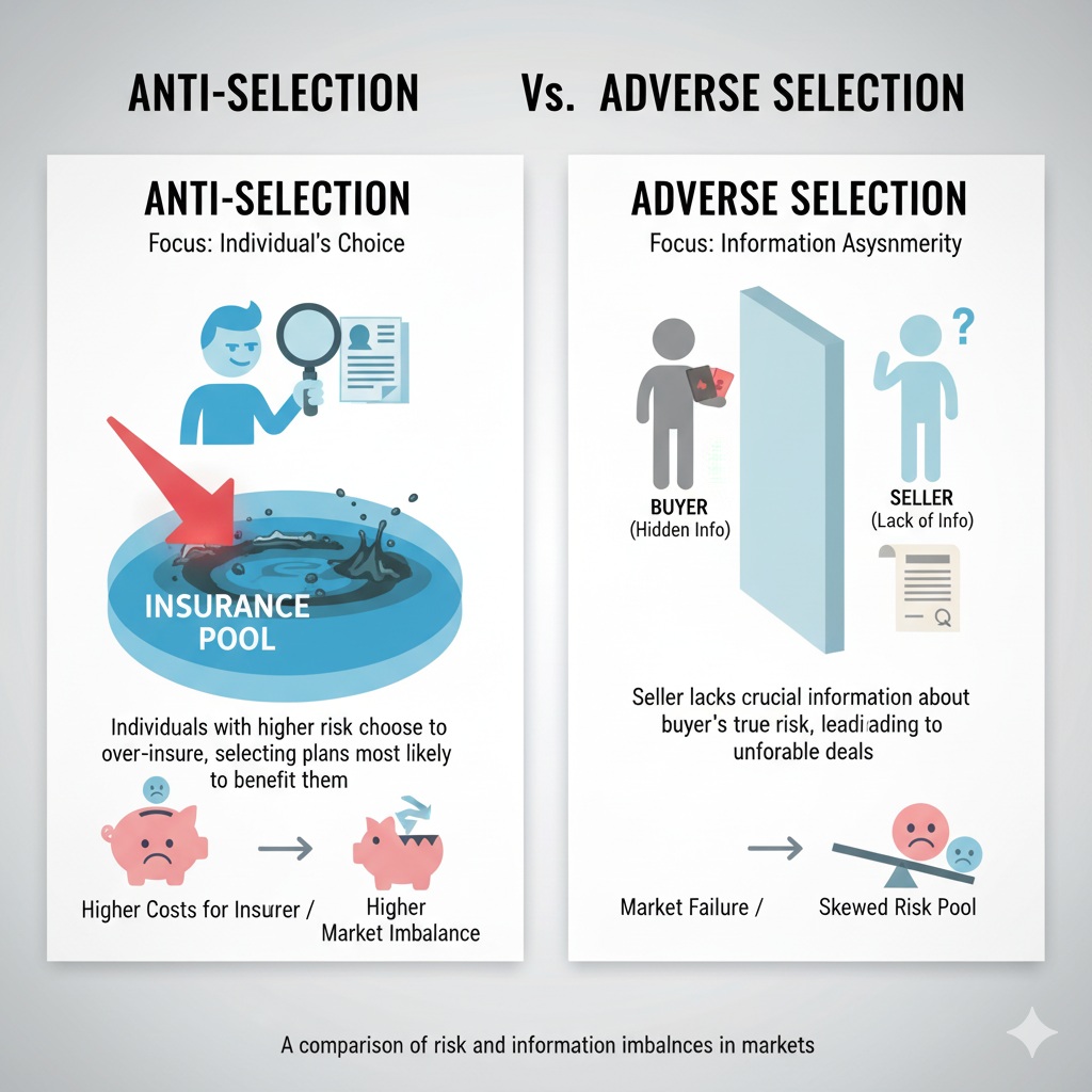 Anti-Selection Vs Adverse Selection