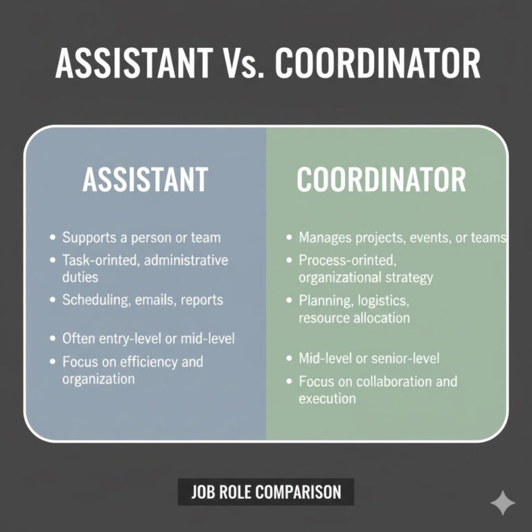 Assistant Vs Coordinator