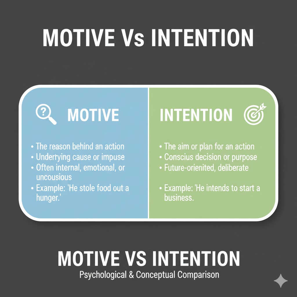 Motive vs Intention