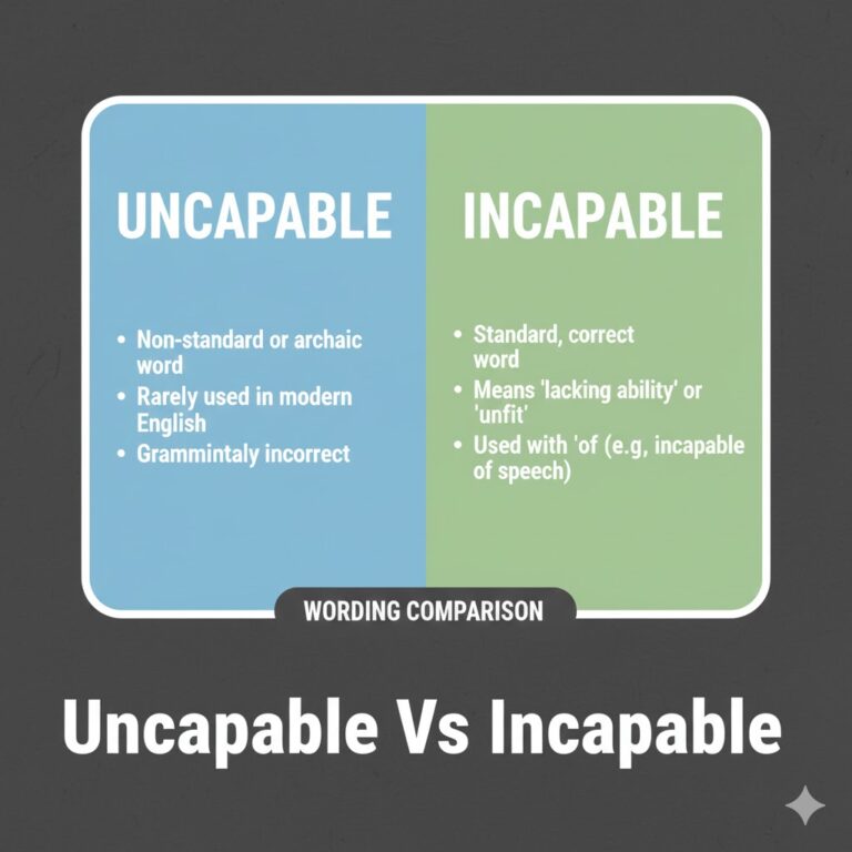 Uncapable Vs Incapable