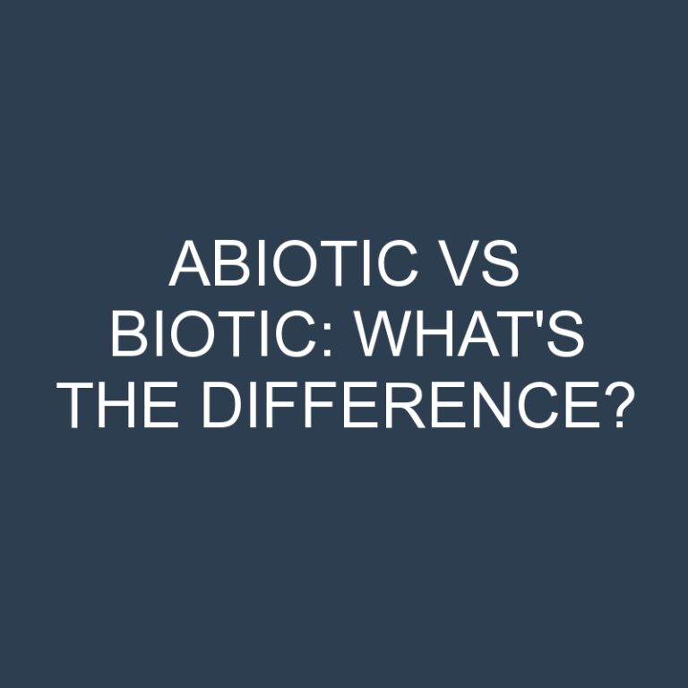 Abiotic Vs Biotic: What’s the Difference?