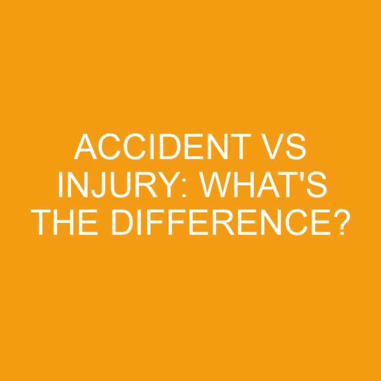Accident Vs Injury: What’s The Difference?