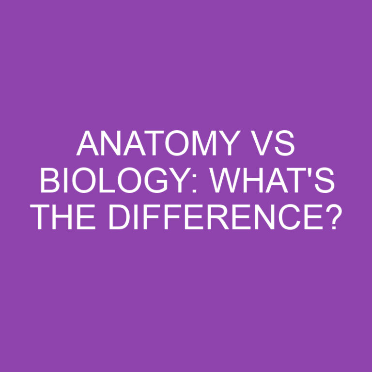 Anatomy Vs Biology: What’s The Difference?