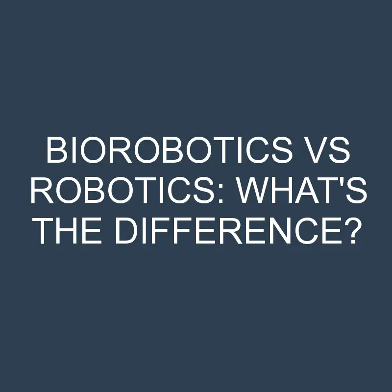 biorobotics vs robotics whats the difference 2061 1