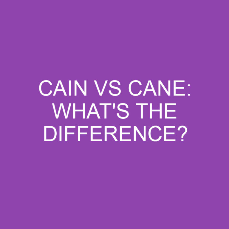 Cain Vs Cane: What’s The Difference?