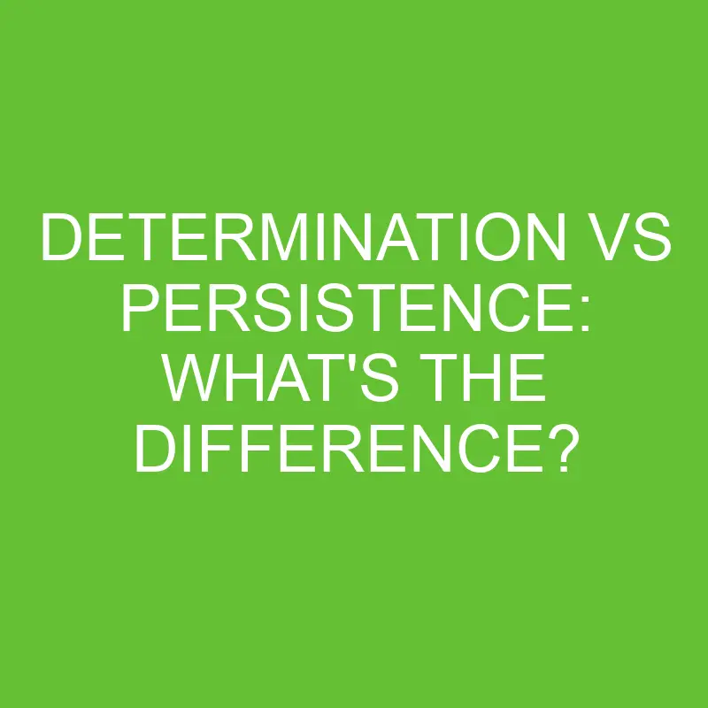 determination vs persistence whats the difference 4470