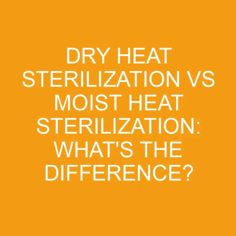 Dry Heat Sterilization Vs Moist Heat Sterilization: What’s the Difference?