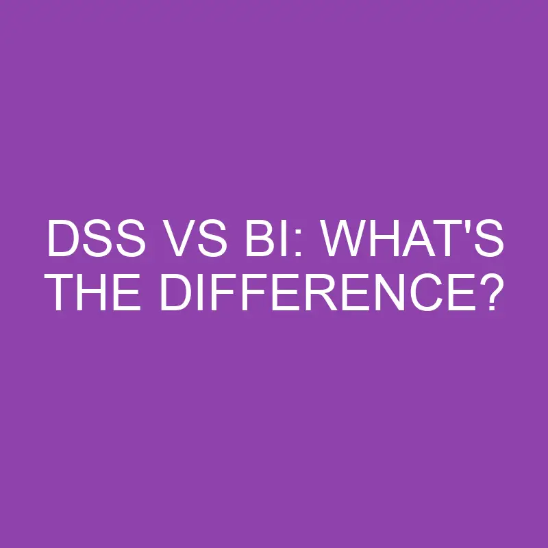 dss vs bi whats the difference 3147