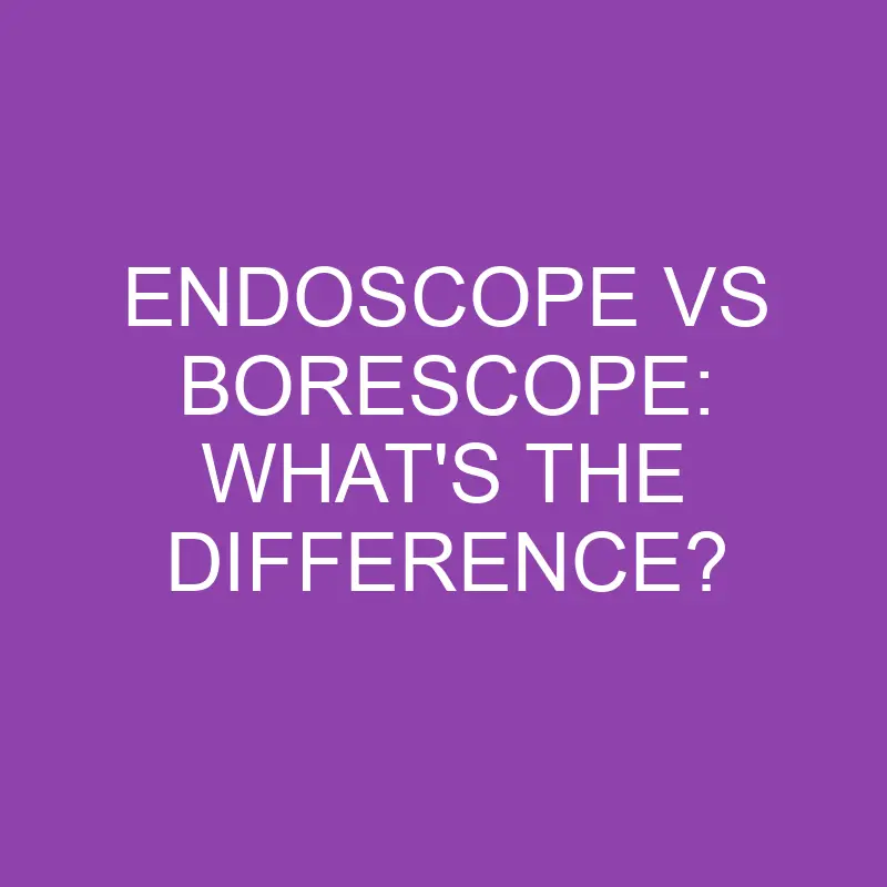 endoscope vs borescope whats the difference 4120