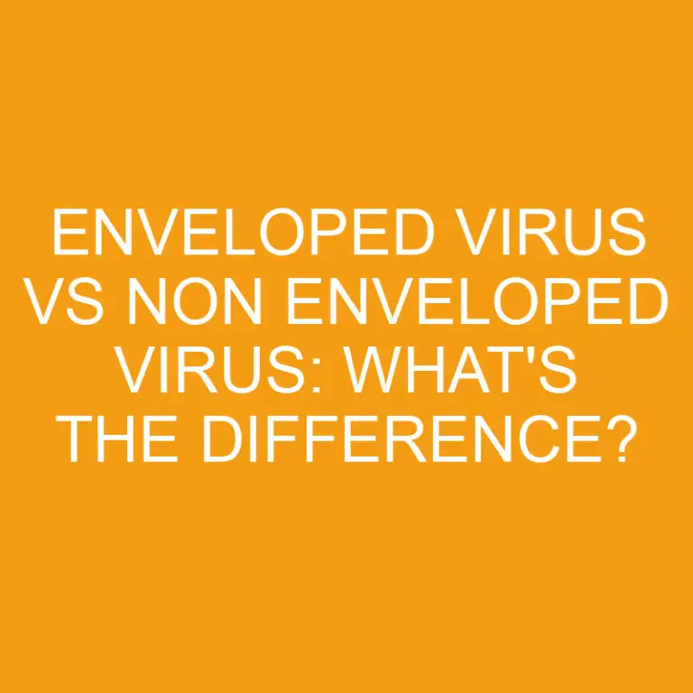 Enveloped Virus Vs Non Enveloped Virus: What’s the Difference?