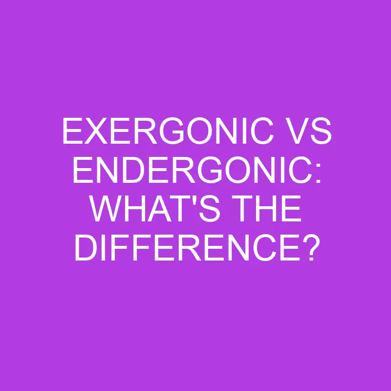 exergonic vs endergonic whats the difference 5180