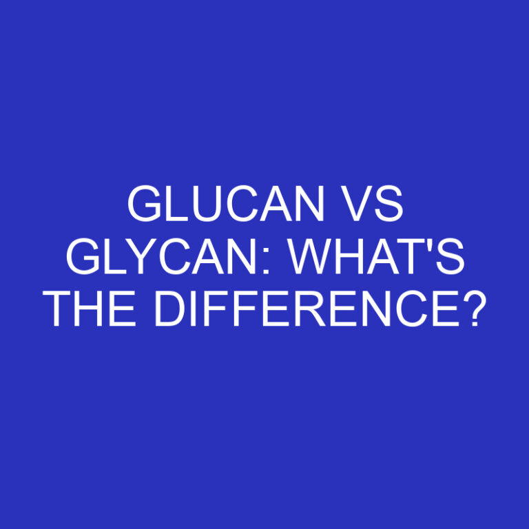 Glucan Vs Glycan: What’s The Difference?