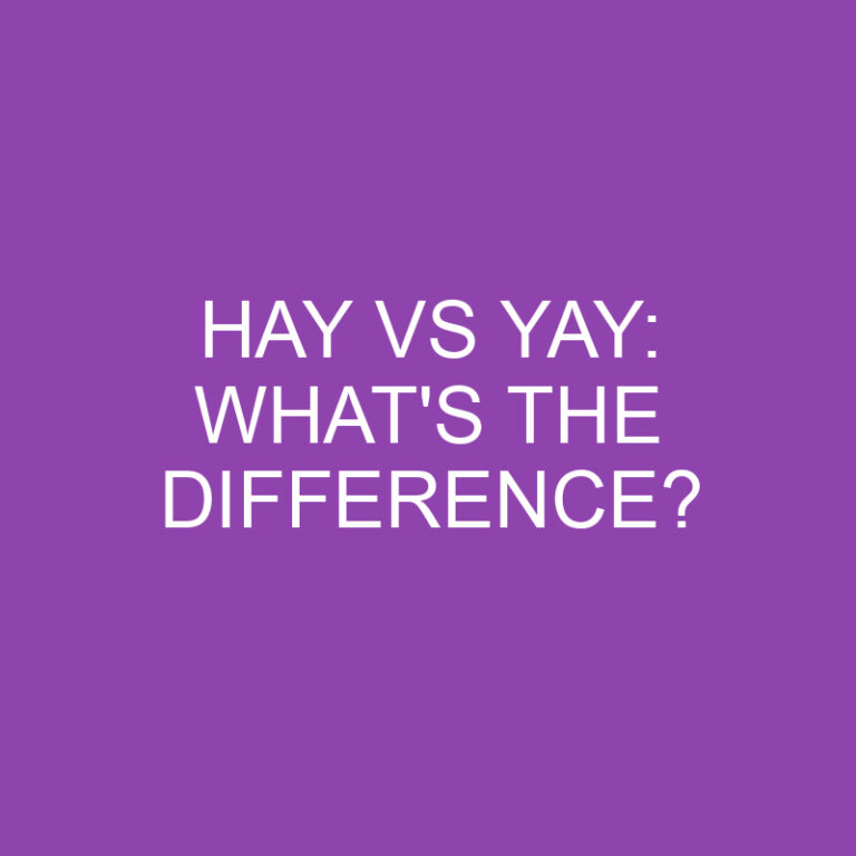 Hay Vs Yay: What’s The Difference?