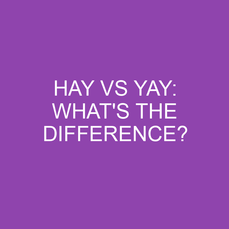 hay vs yay whats the difference 4107