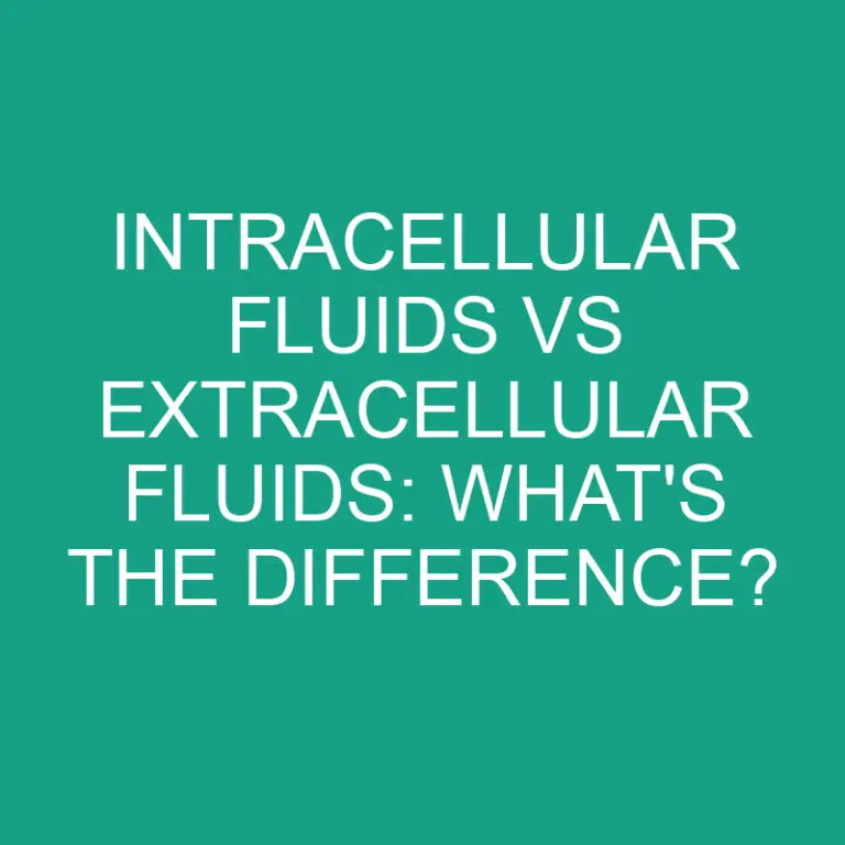 Intracellular Fluids Vs Extracellular Fluids: What’s the Difference?