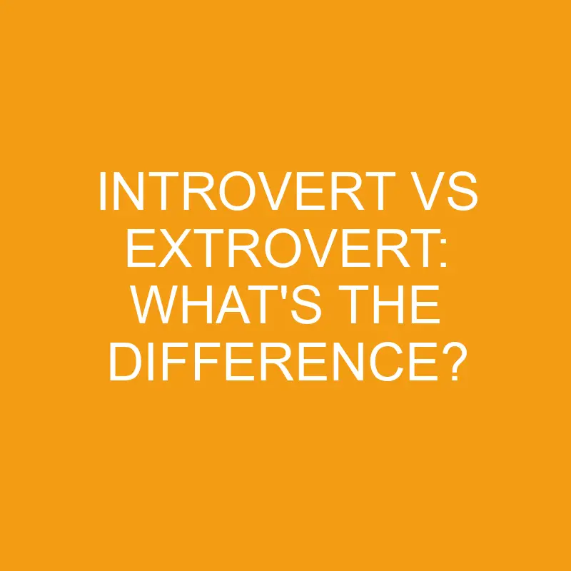 introvert vs extrovert whats the difference 3250