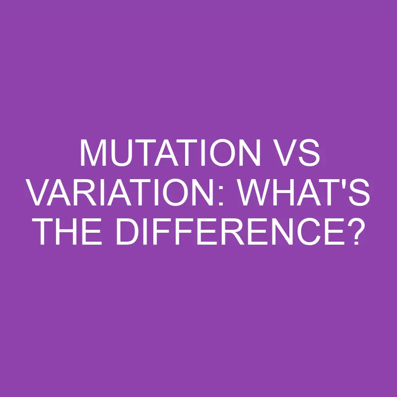 mutation vs variation whats the difference 3214