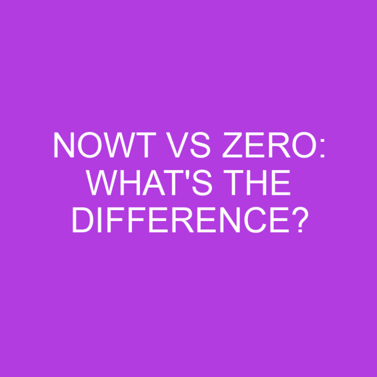 Nowt Vs Zero: What’s The Difference?