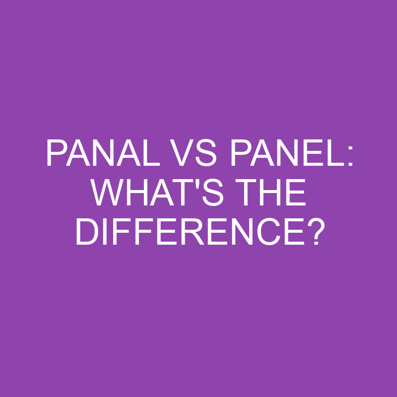 panal vs panel whats the difference 4124