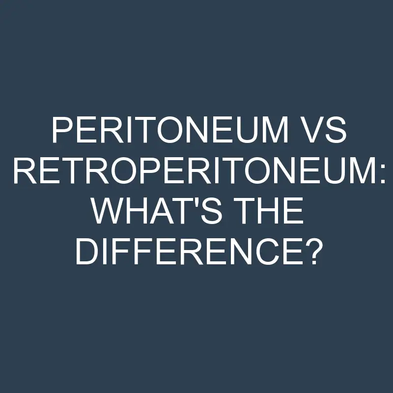 peritoneum vs retroperitoneum whats the difference 2059 1