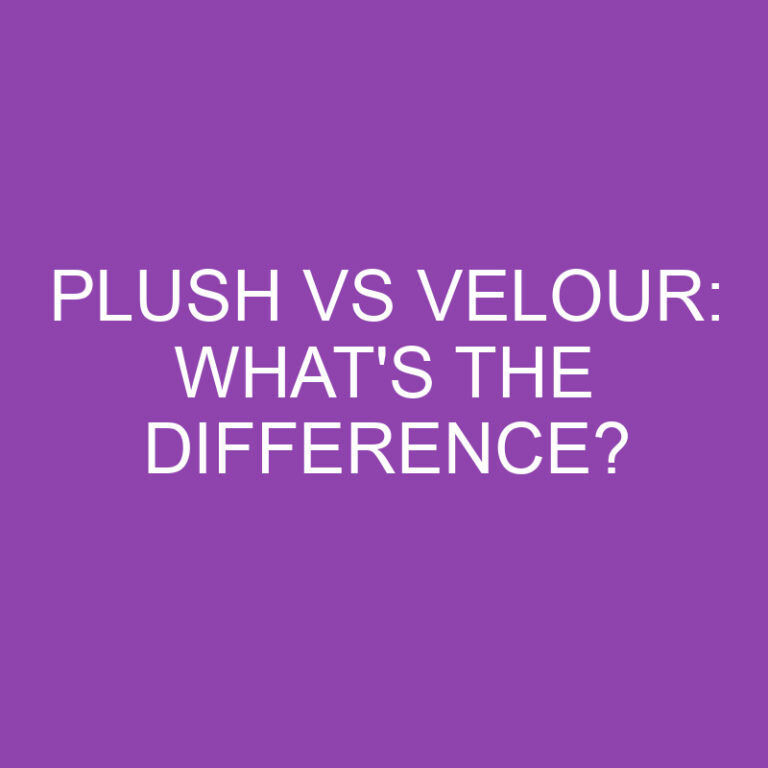 Plush Vs Velour: What’s The Difference?