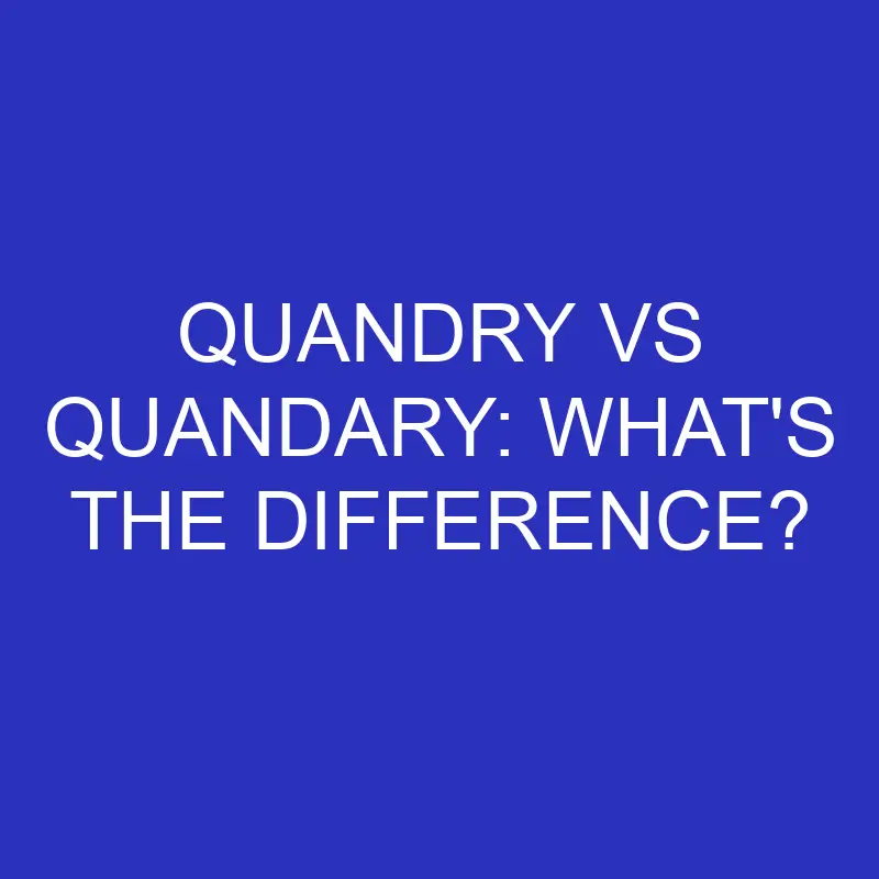 quandry vs quandary whats the difference 4702