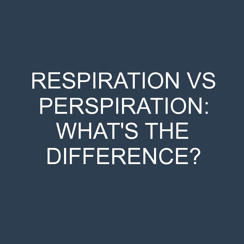 respiration vs perspiration whats the difference 1973 1