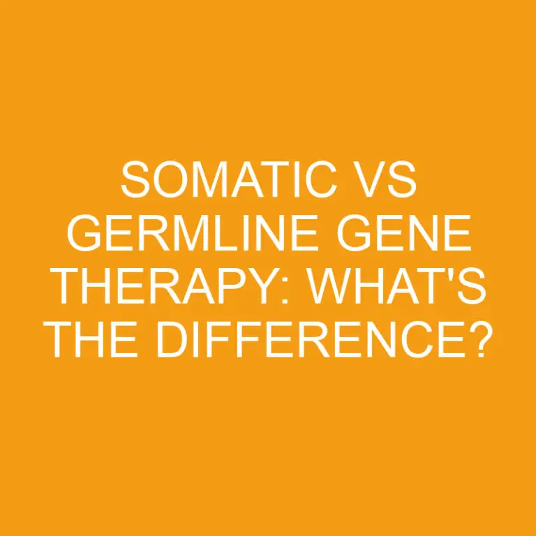 Somatic Vs Germline Gene Therapy: What’s the Difference?