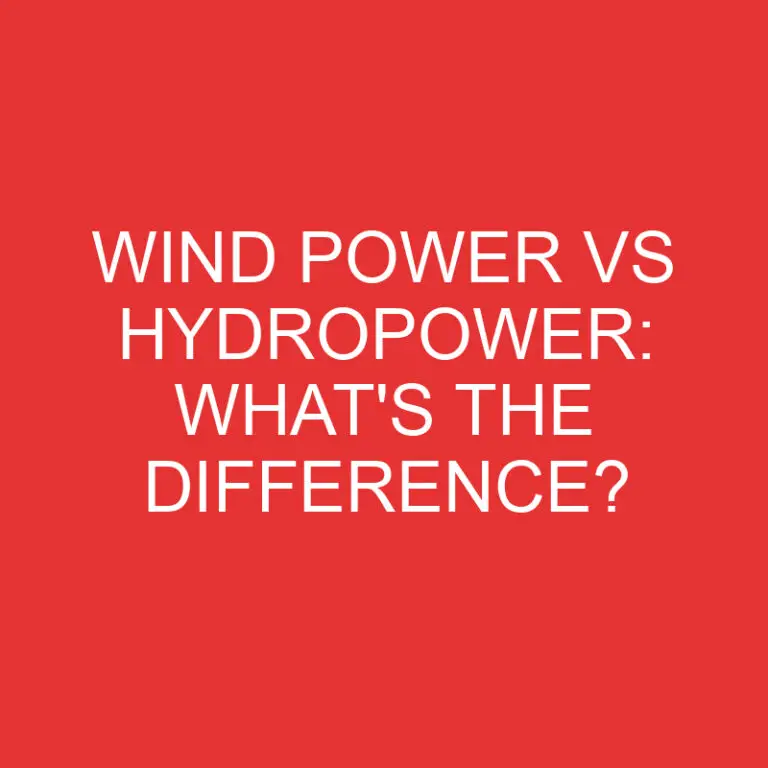 Wind Power Vs Hydropower: What’s the Difference?