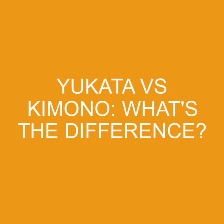 Yukata vs Kimono: What’s The Difference?