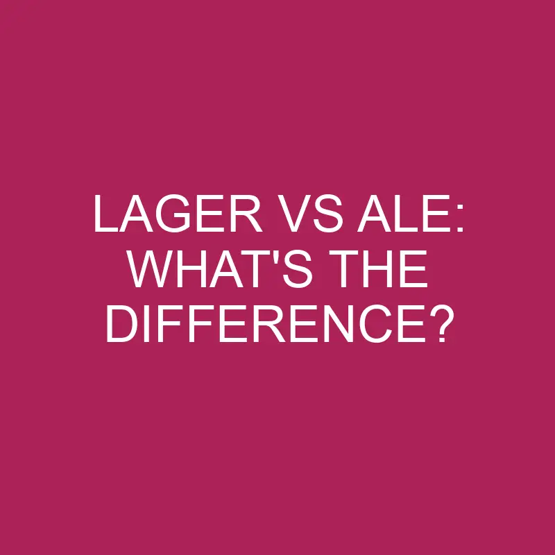 lager vs ale whats the difference 4970