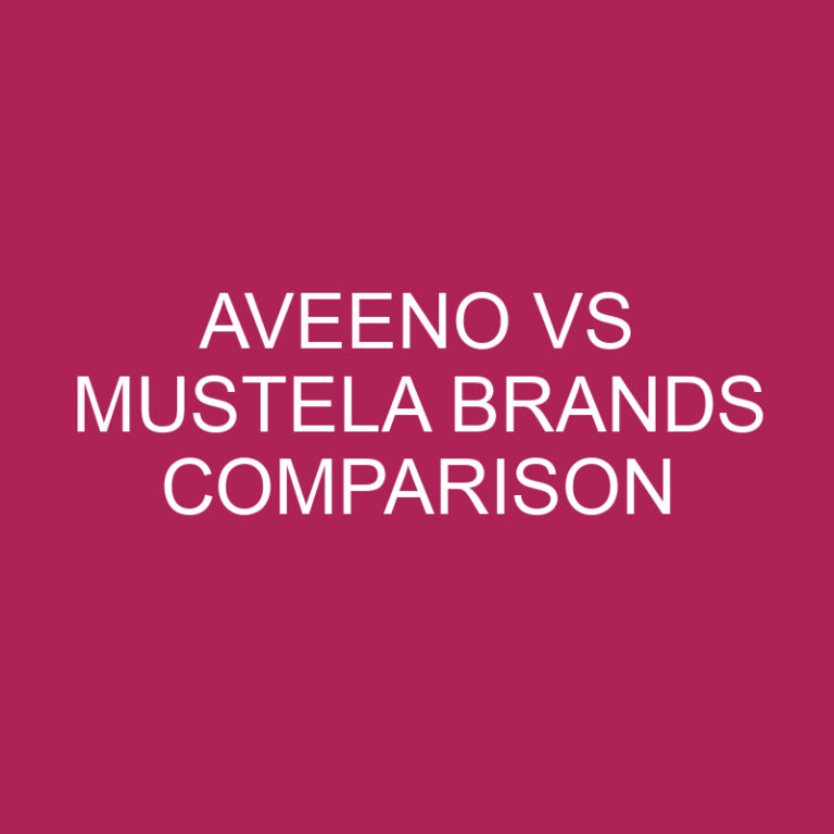 Aveeno Vs Mustela Brands Comparison