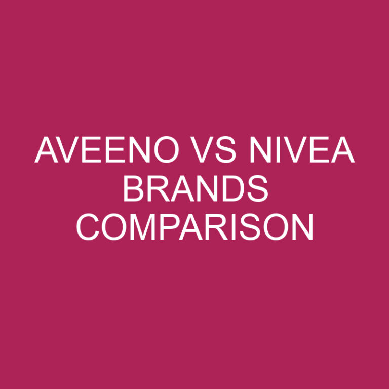 Aveeno Vs Nivea Brands Comparison