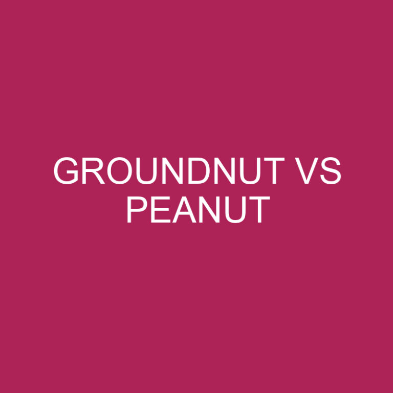 Groundnut Vs Peanut Comparison