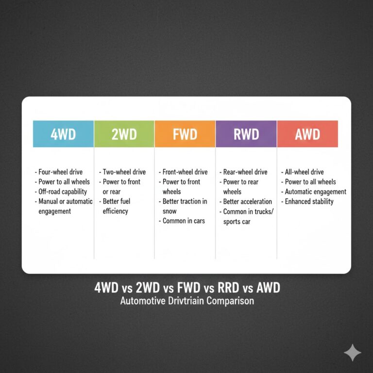 4WD vs 2WD vs FWD vs RWD vs AWD