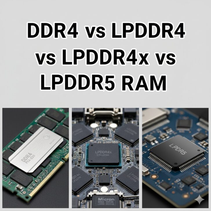 DDR4 vs LPDDR4 vs LPDDR4x vs LPDDR5 RAM Comparison