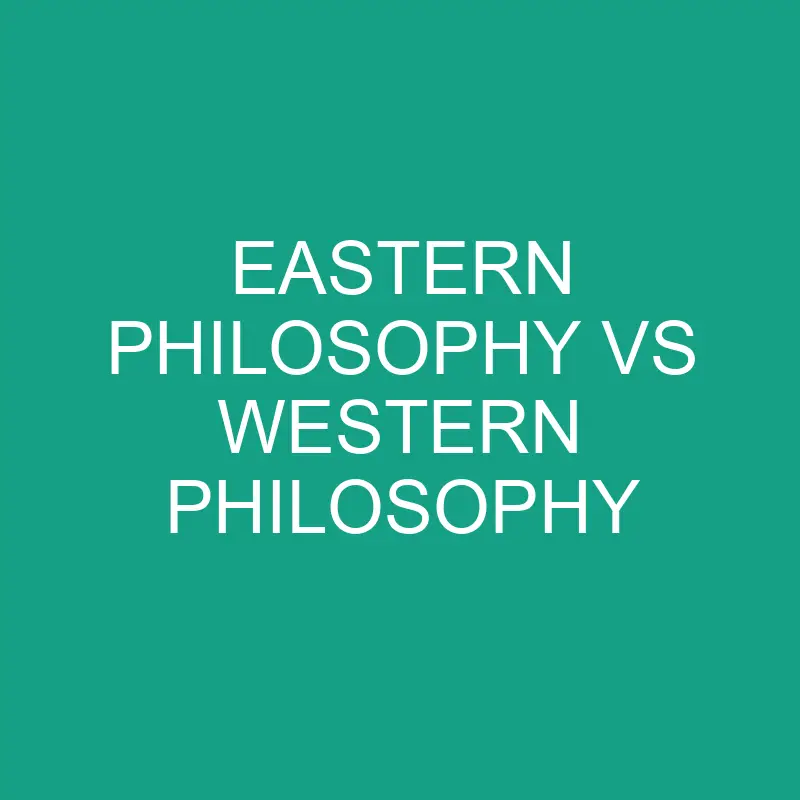 eastern philosophy vs western philosophy 5918