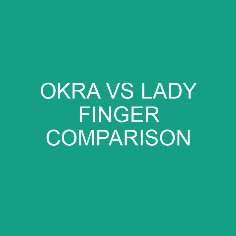 okra vs lady finger comparison 5935