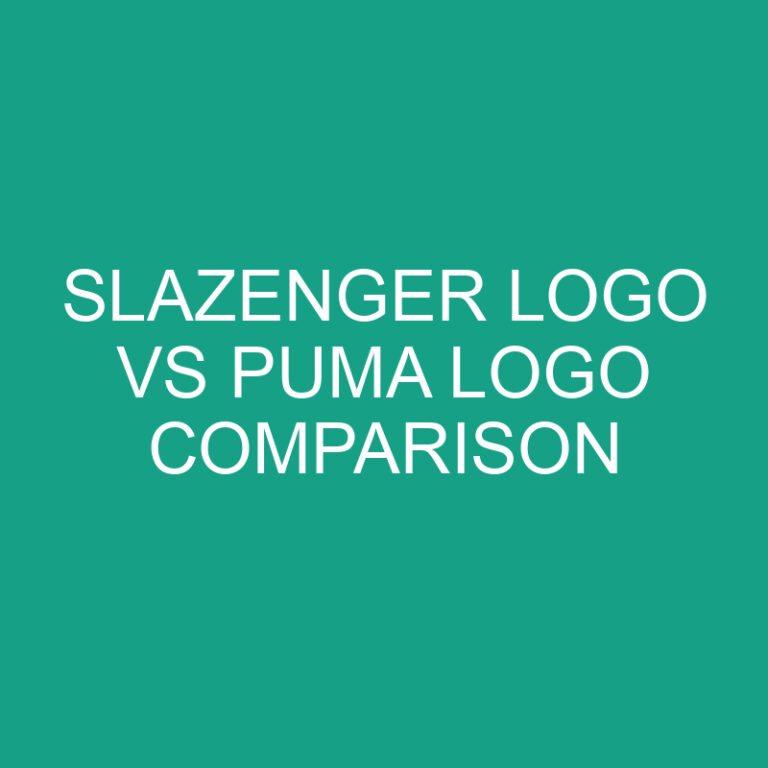 Slazenger Logo vs Puma Logo Comparison