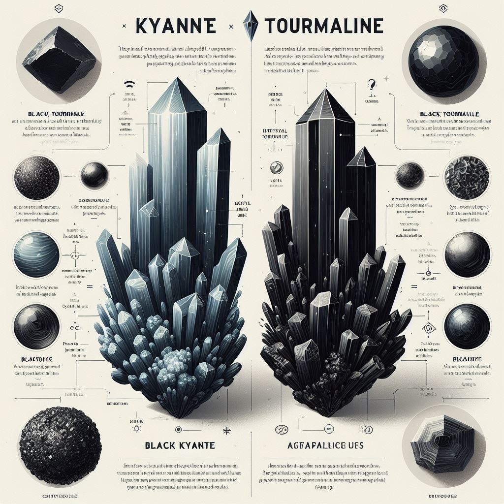 Black Tourmaline and Kyanite