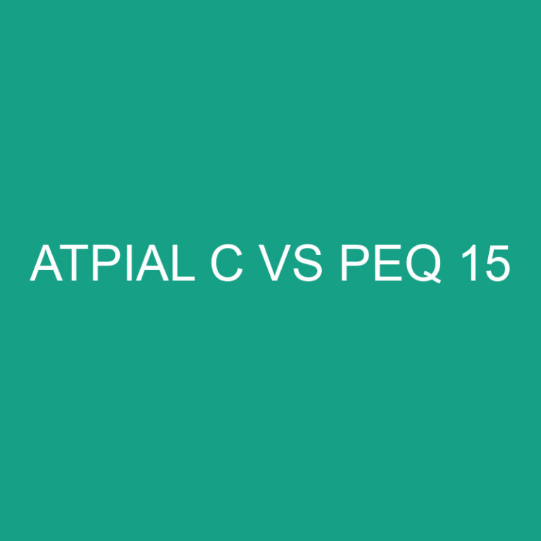 Atpial C Vs Peq 15 Differencess