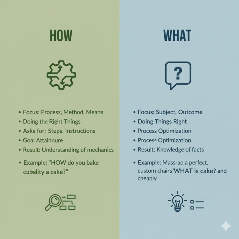 How vs What
