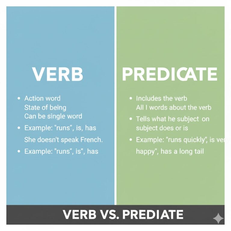 Verb vs. Predicate