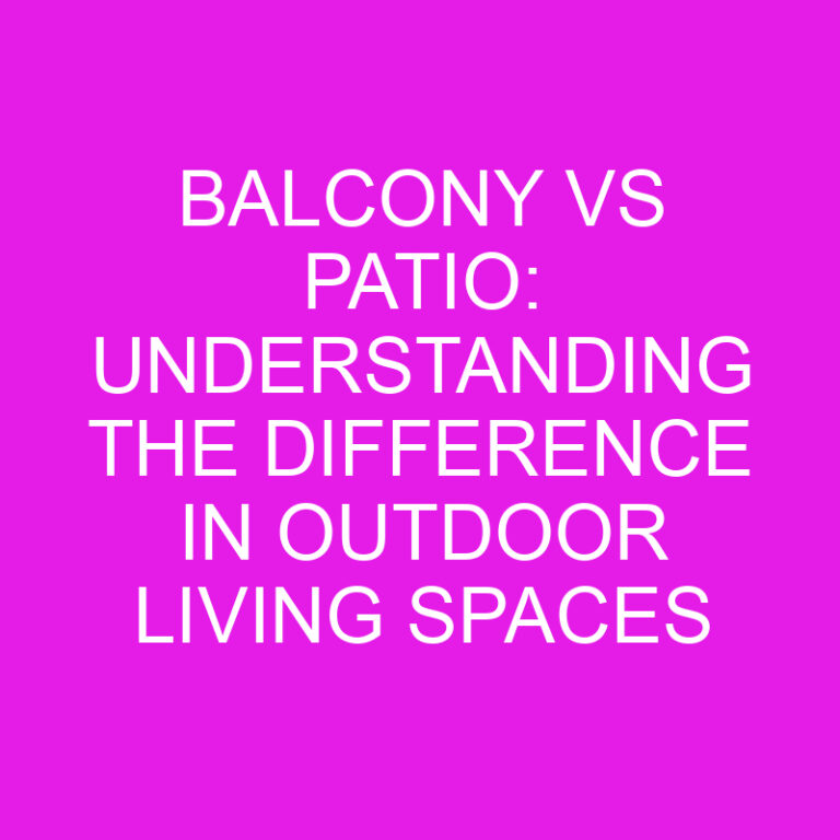 Balcony vs Patio: Understanding the Difference in Outdoor Living Spaces