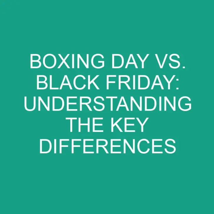 Boxing Day vs. Black Friday: Understanding the Key Differences