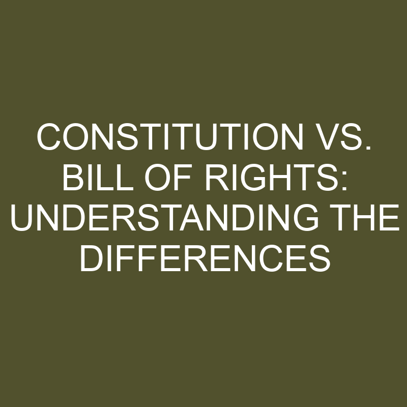 differences between the english bill of rights and the us constitution