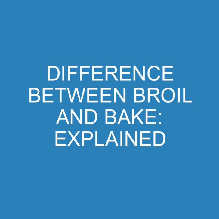 Difference Between Broil and Bake: Explained