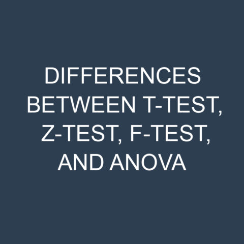 difference between z test f test and t test