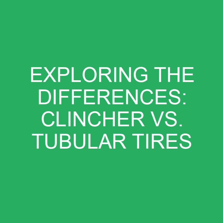 Exploring the Differences: Clincher vs. Tubular Tires