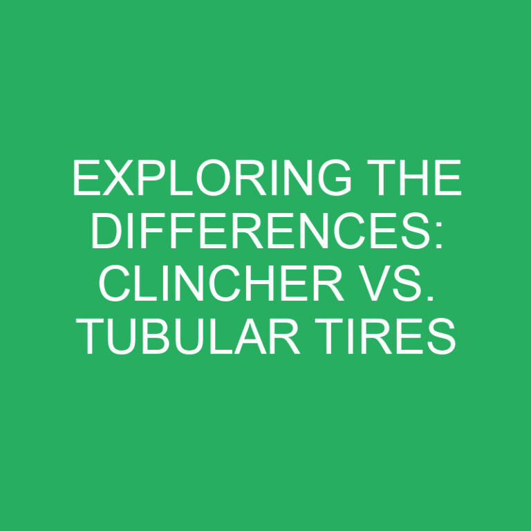 Exploring the Differences: Clincher vs. Tubular Tires